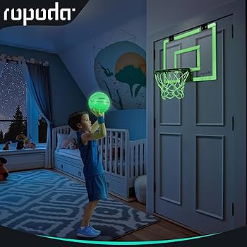 ropoda Mini Basketball Hoop - Glow in The Dark, Over The Door Basketball Hoop Indoor, Indoor Bask... | Amazon (US)