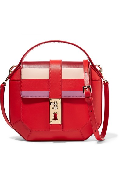 Otto medium striped leather shoulder bag | NET-A-PORTER (US)