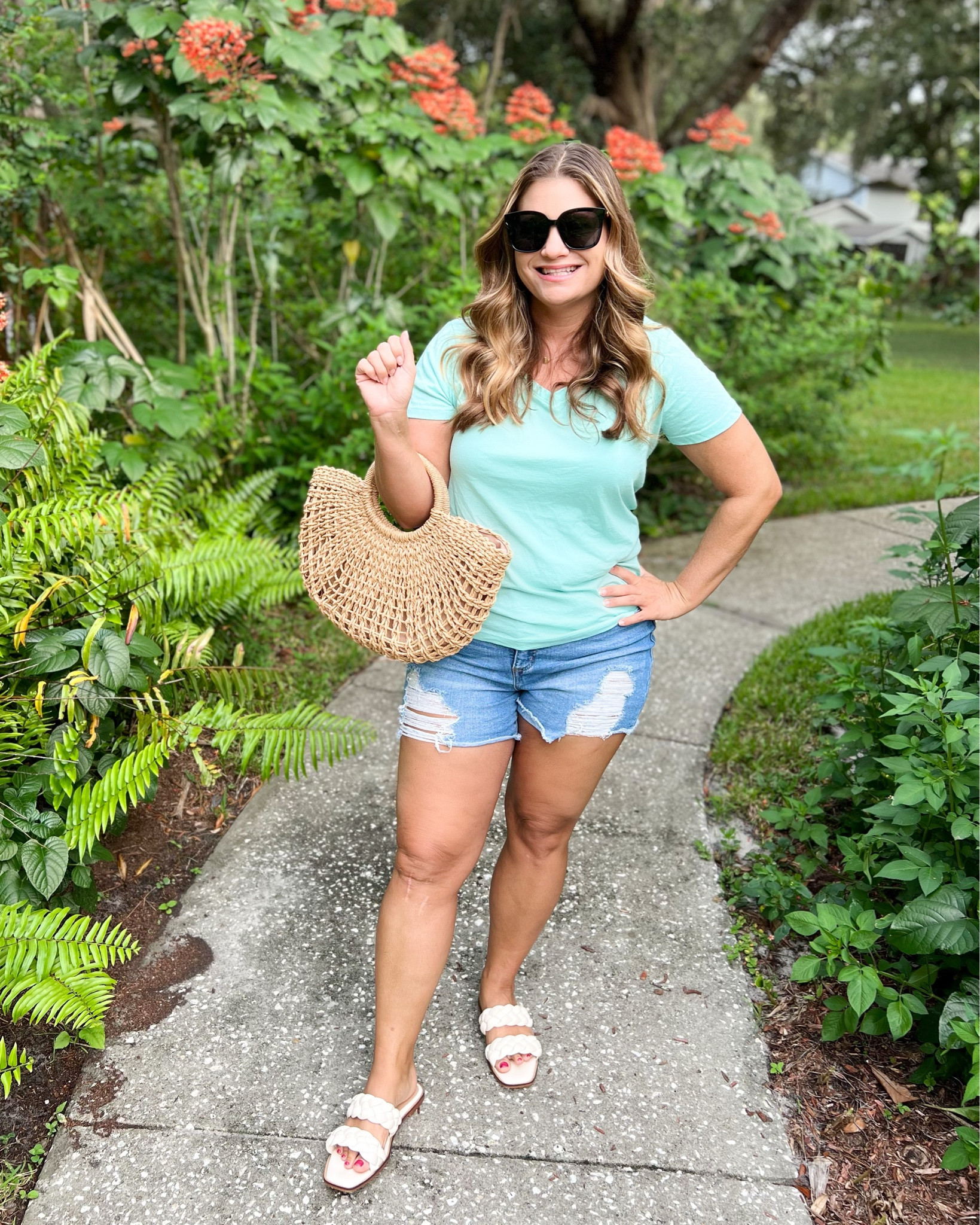 I’m SO glad Walmart brought back the Sofia Vergara Lila shorts again this year! We love these because they are super cute and so comfortable. They fit TTS in a 12 for me. The tees are also awesome but I sized down to a medium. #walmartpartner #walmartfashion Jean shorts // denim shorts // summer casual outfit 

#LTKunder50 #LTKFind #LTKunder100