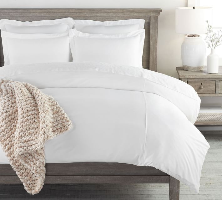 Essential Sateen Duvet Cover & Shams | Pottery Barn (US)