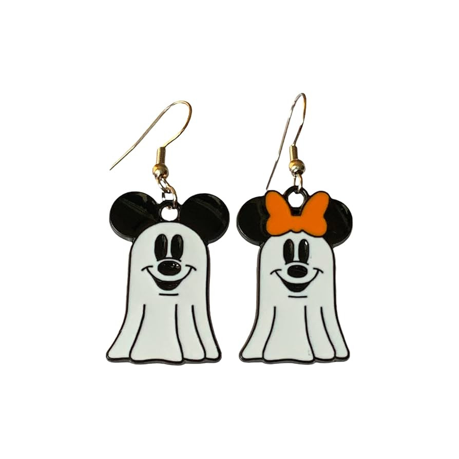 Mickey And Minnie Halloween Ghost Mouse Earrings | Amazon (US)