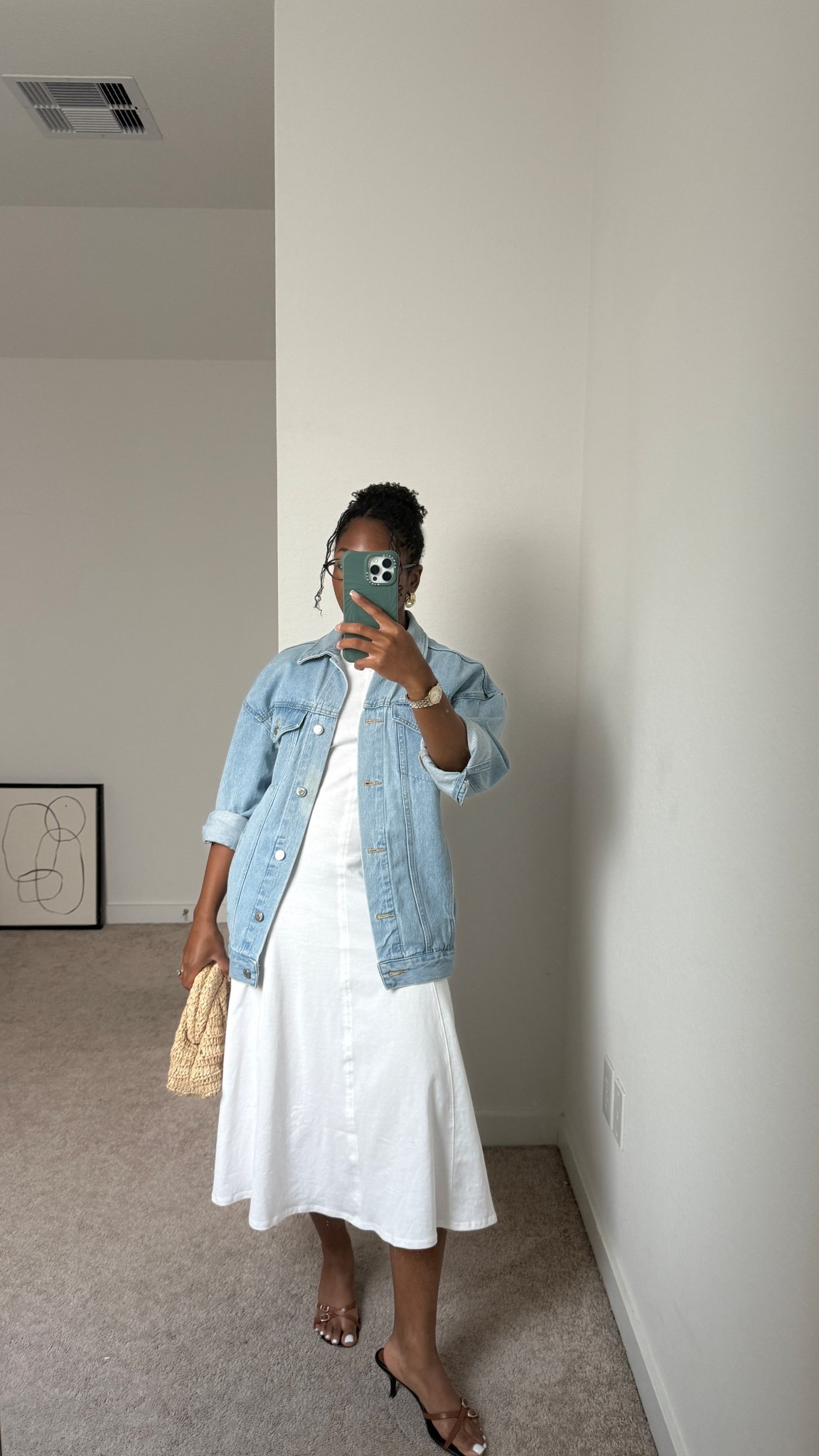 white cotton dress outfit 

tan heels // straw bag // raffia // denim jacket 

#LTKPetite #LTKSummerEdit #LTKStyleTip