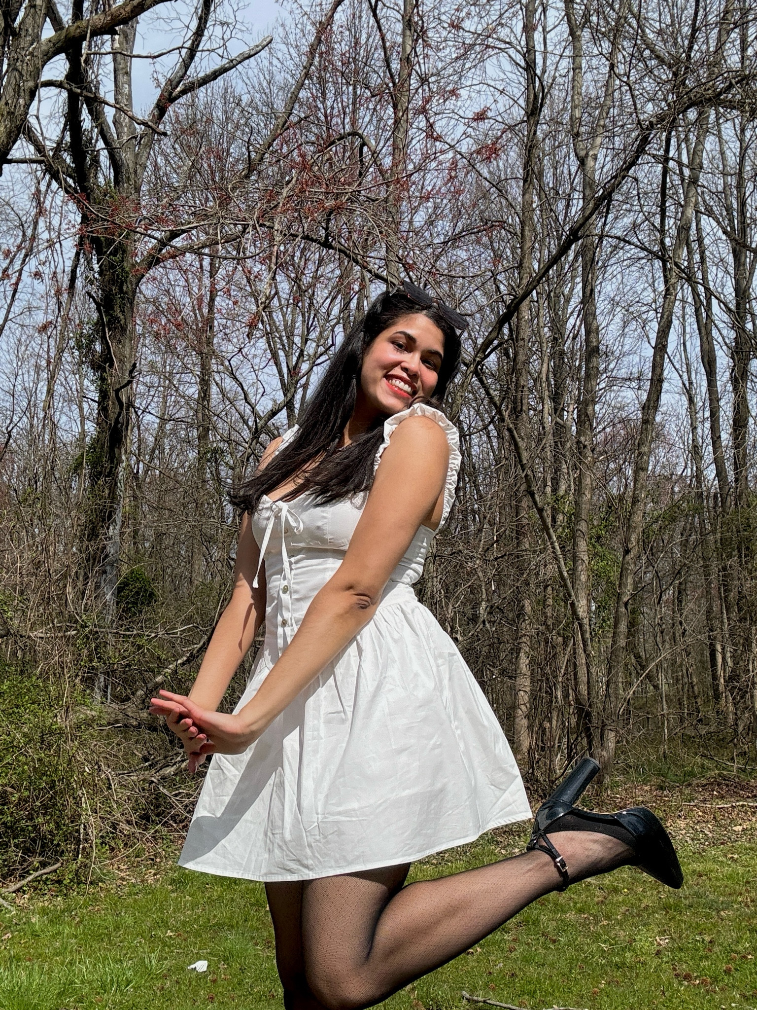This dress makes me feel like I’m living in a fairytale | Size: L | #whitedress #blackheels #SimpleStyle #dress 

#LTKCyberWeek #LTKFindsUnder100 #LTKHoliday