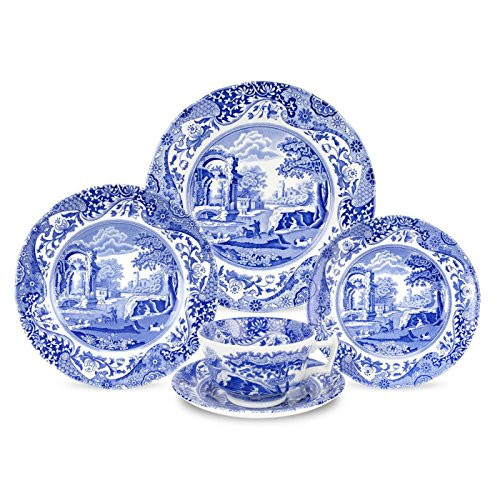 Spode – Blue Italian – Spode Blue Italian 5-Piece Place Setting – BlueWhite, Set of 5 | Amazon (US)