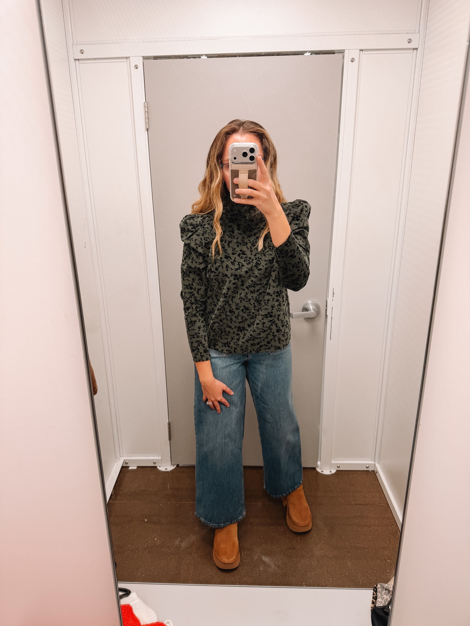 Green ruffled top styled🤍

#LTKWorkwear