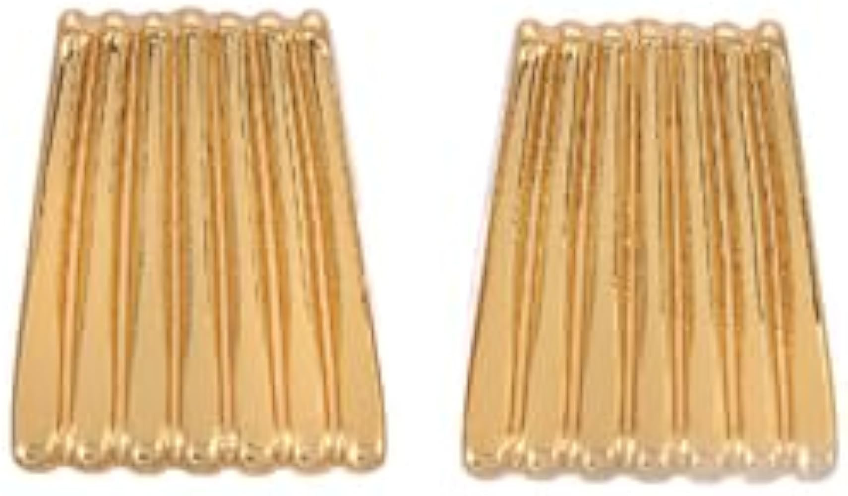 Ribbed Gold Statement Earrings – Women’s 18K Gold-Plated Lightweight Rectangle Earrings, Chic... | Amazon (US)