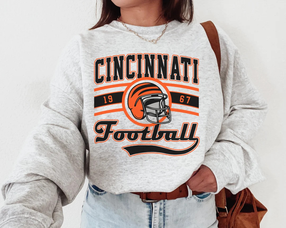 Vintage Cincinnati Football Crewneck Sweatshirt / T-shirt - Etsy | Etsy (US)