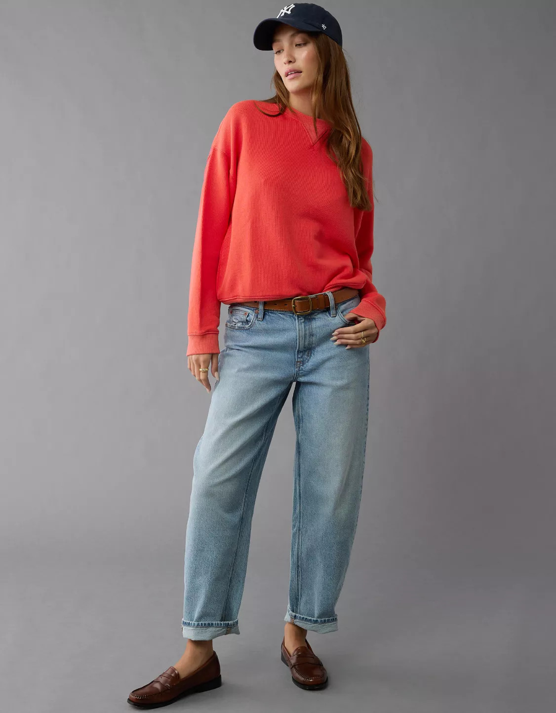 AE Relaxed Crew Neck Sweatshirt | American Eagle Outfitters (US & CA)