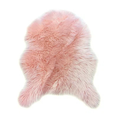 Merriam Novelty Faux Fur Pink Area Rug House of Hampton® | Wayfair North America