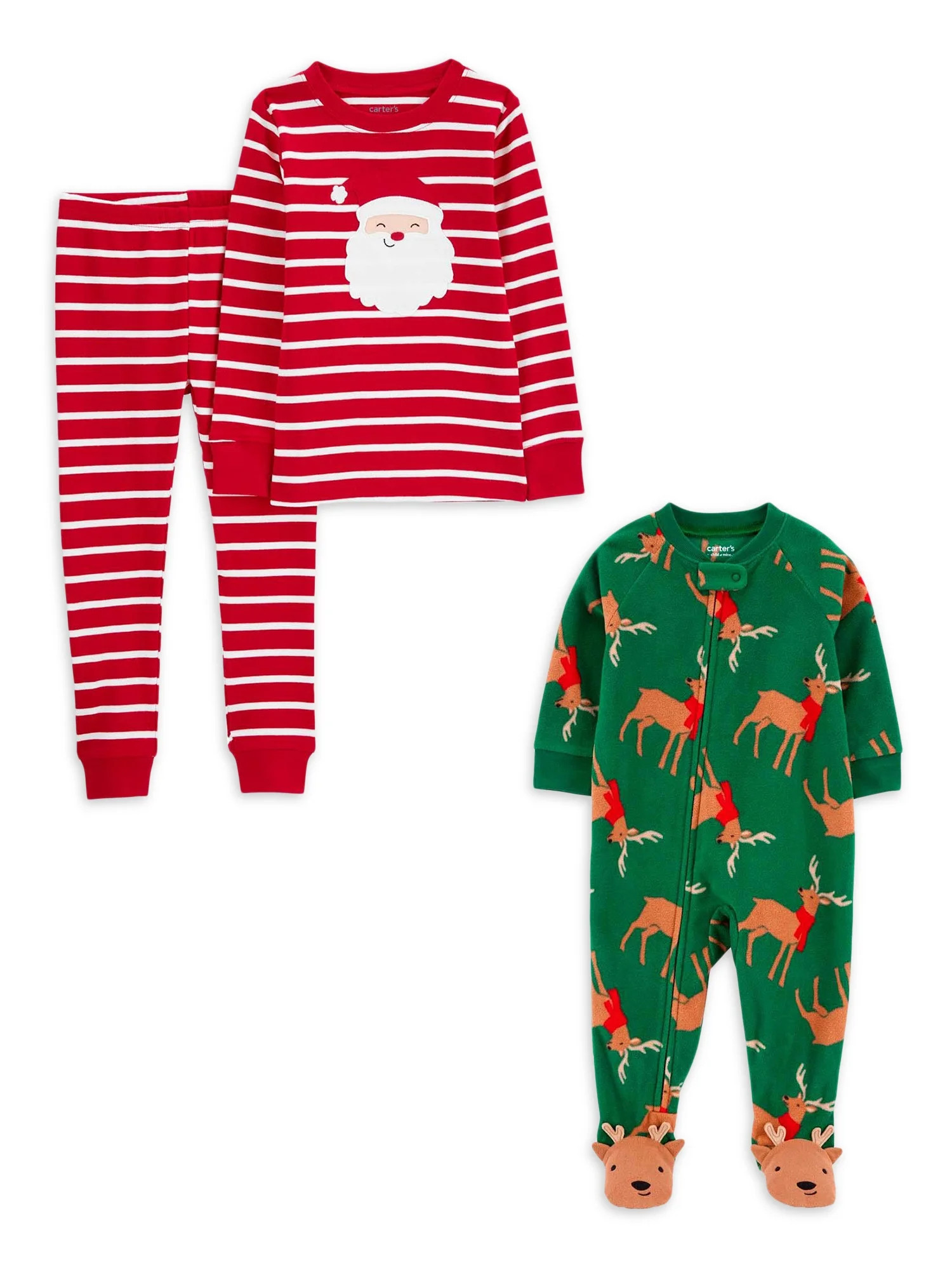 Carter's Child of Mine Toddler Unisex Christmas Pajama Set, 3-Piece, Sizes 12M-5T | Walmart (US)