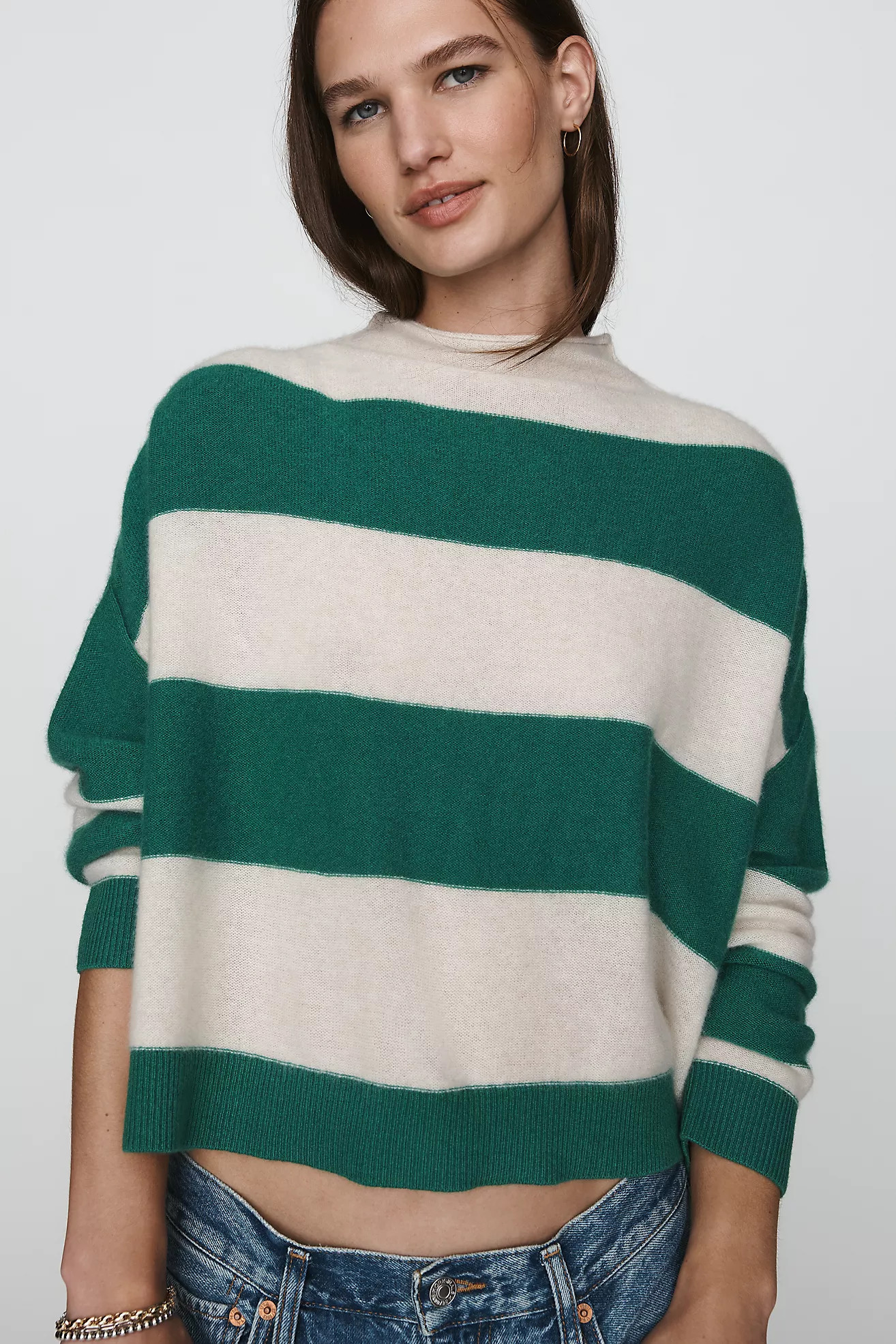 Pilcro Alani 100% Cashmere Mock-Neck Sweater | Anthropologie (US)