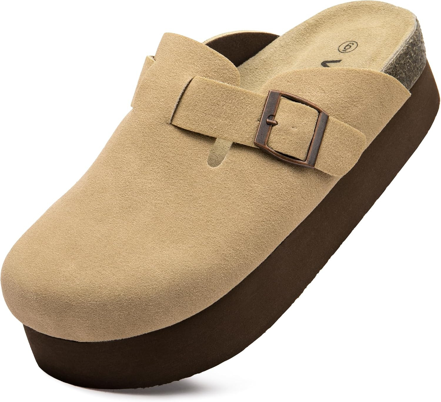Women Suede Platform Clogs, Arch Support Slip-On Mules | Amazon (US)