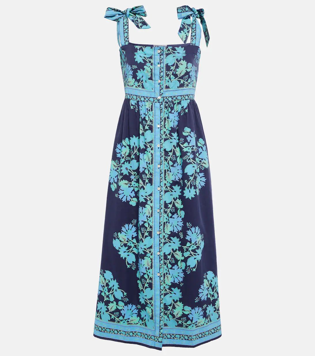 Floral-print cotton midi dress | Mytheresa (INTL)
