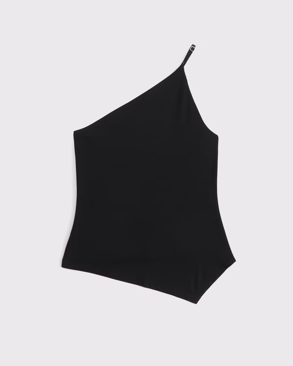 Women's One-Shoulder Asymmetrical Top | Women's Tops | Abercrombie.com | Abercrombie & Fitch (US)