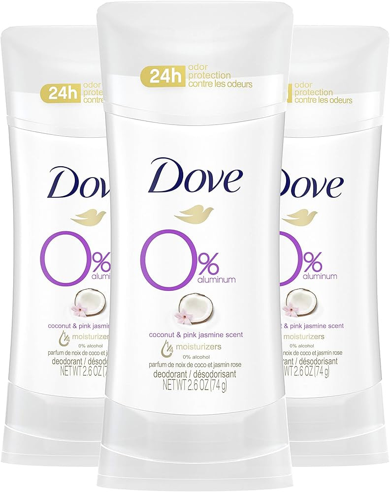 Dove Aluminum Free Deodorant for Women 24-Hour Odor Protection, Coconut and Pink Jasmine, 7.8 Oz,... | Amazon (US)