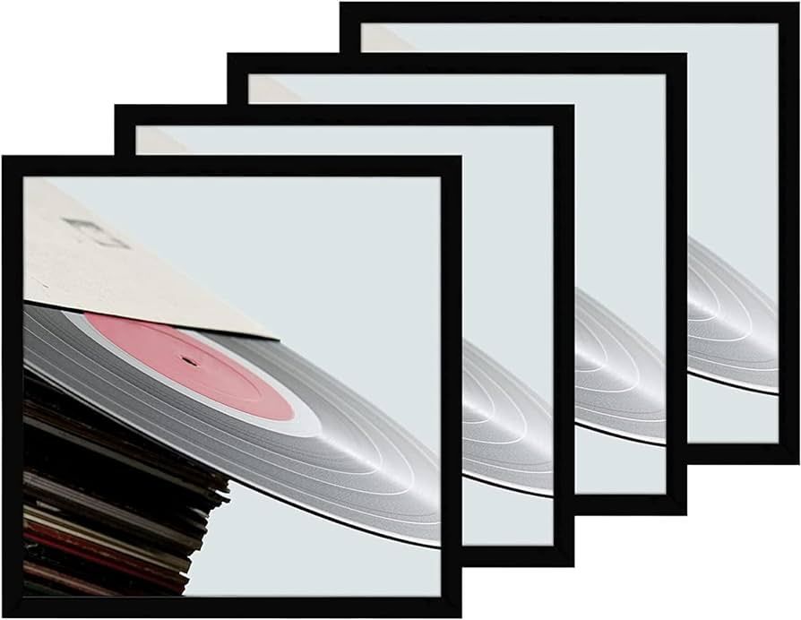 eletecpro 12.5x12.5 Black Record Frame, Sturdy and Lightweight, PVC Album Frame Made to Display V... | Amazon (US)