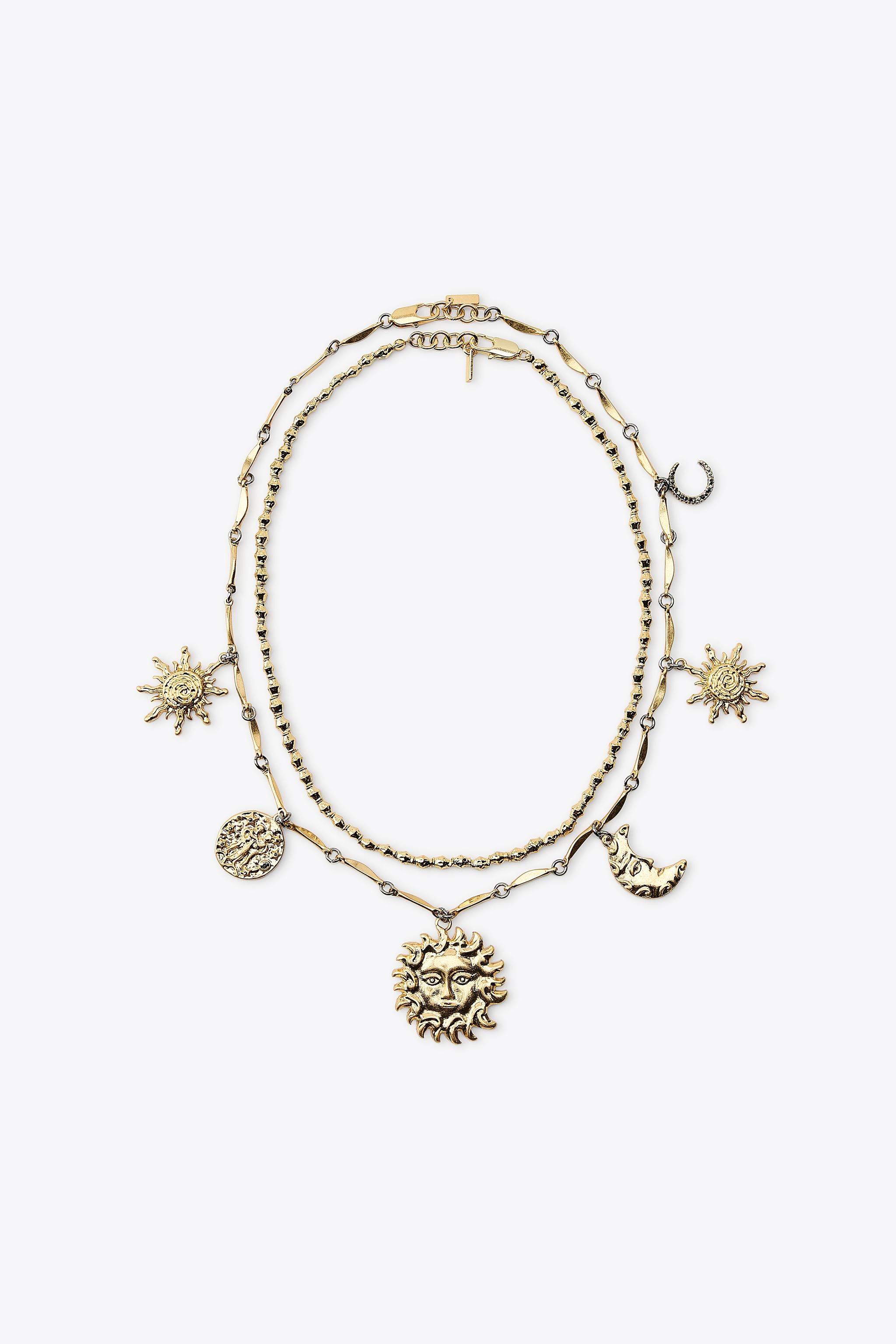 PACK OF 2 SUN AND MOON NECKLACES | Zara US