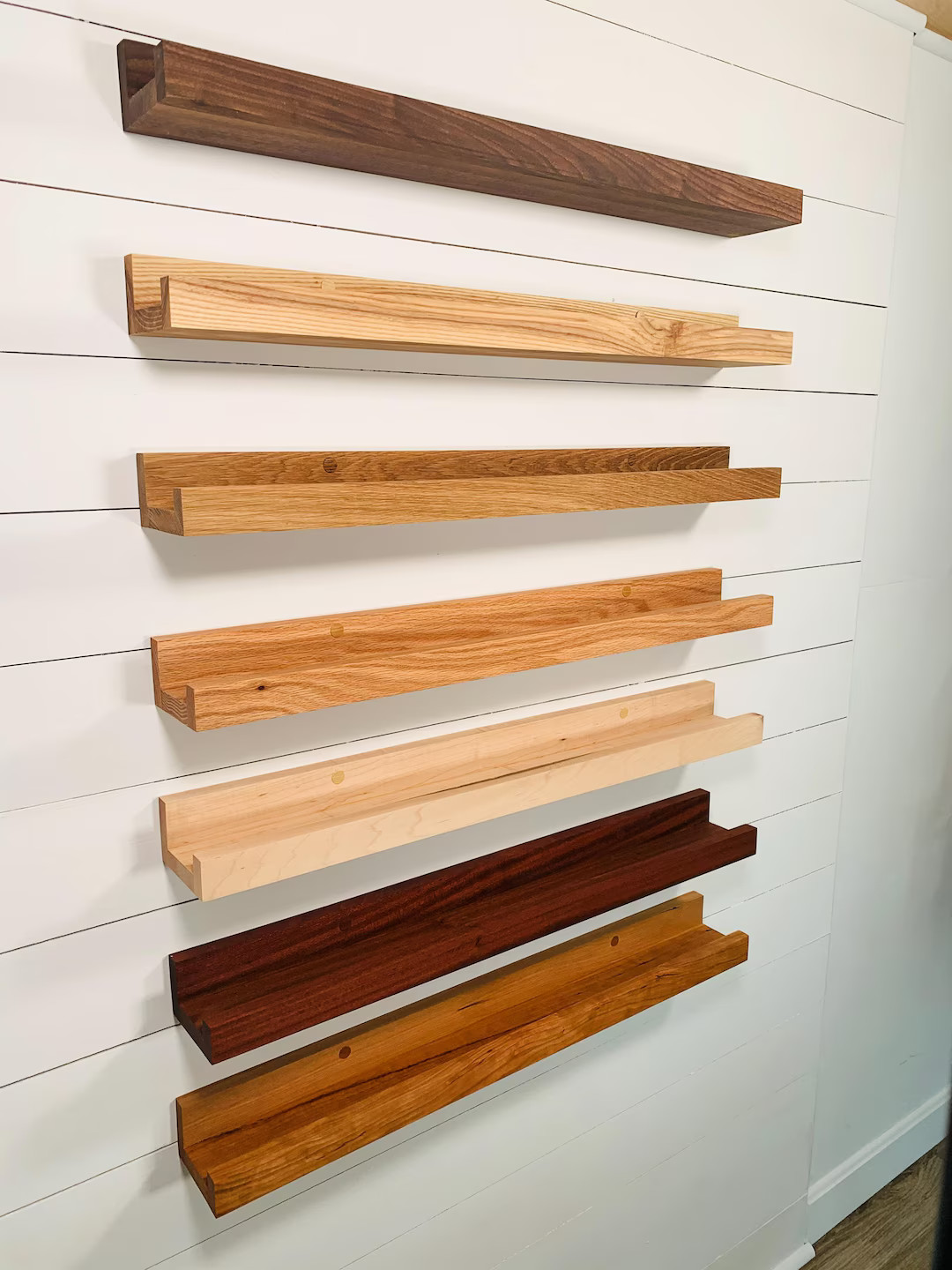 Solid Hardwood Floating Picture Ledge, Floating Shelf, Art Shelf, Display Ledge, Gallery Shelf, R... | Etsy (US)