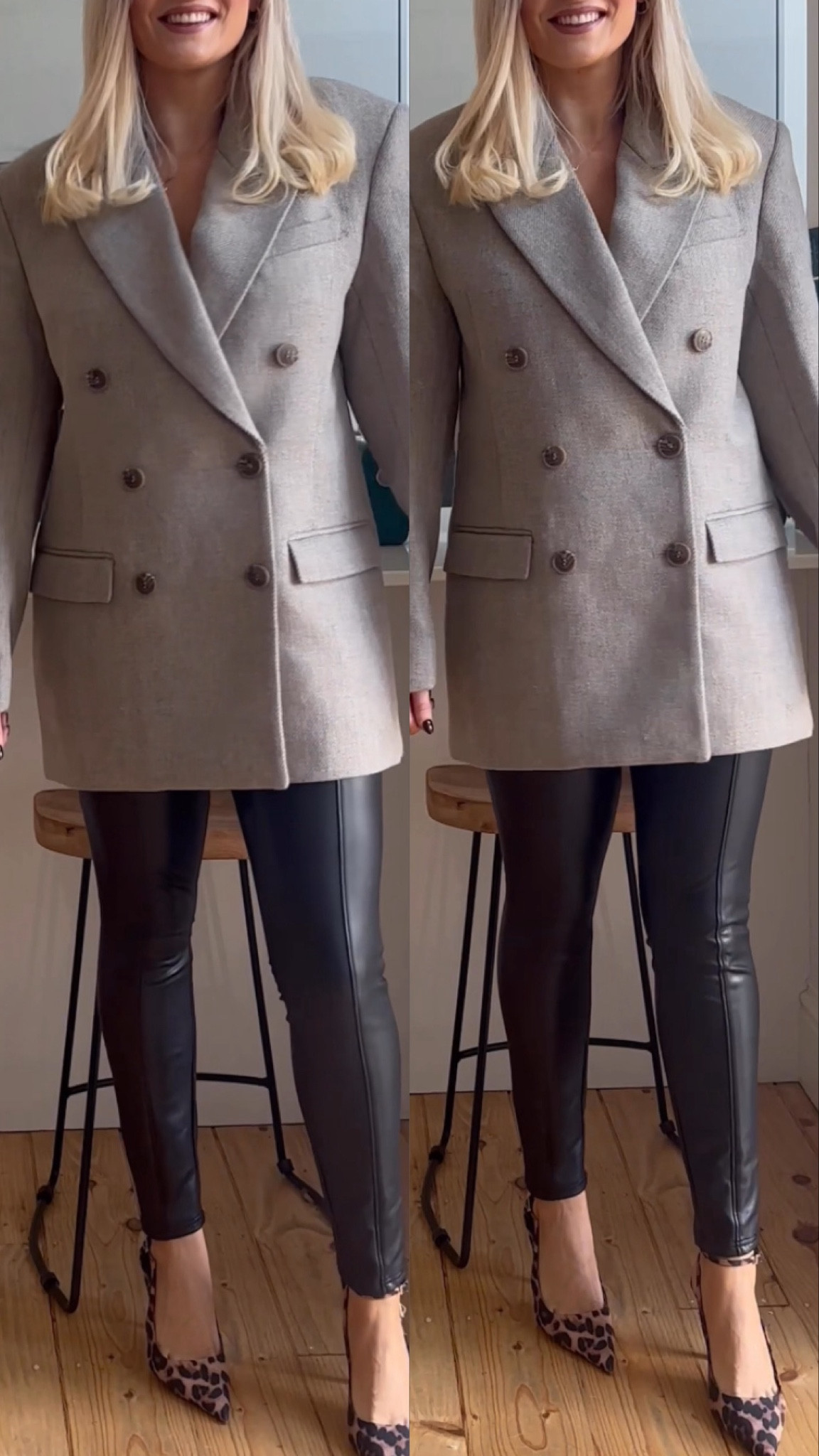 Currently loving this blazer and these leather trousers - so many ways to wear both!