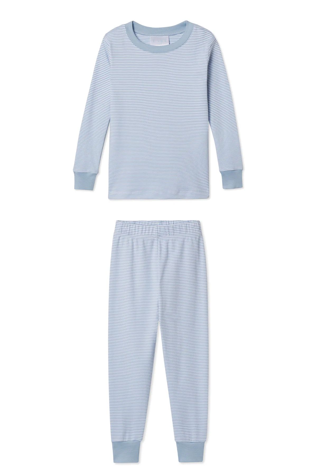 Organic Pima Kids Long-Long Set in Larkspur | LAKE Pajamas