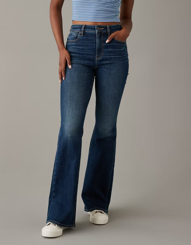 AE Next Level Super High-Waisted Flare Jean | American Eagle Outfitters (US & CA)