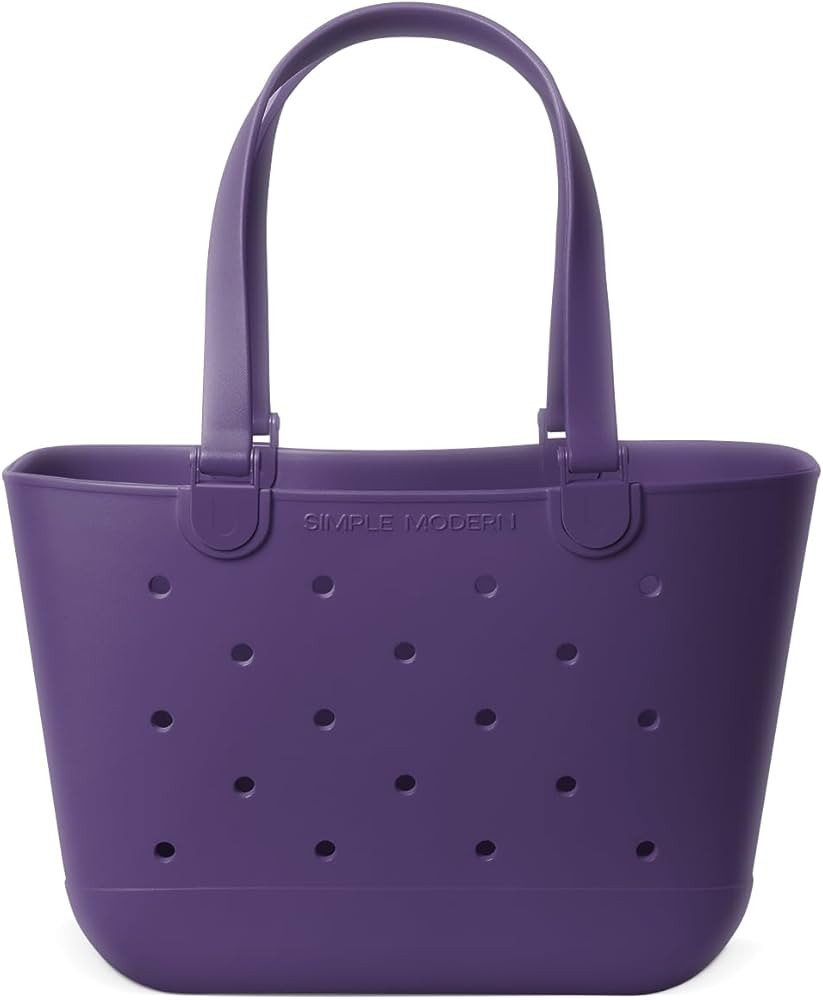 Simple Modern Large Beach Bag | Waterproof Getaway Rubber Tote with Zipper Pocket for Travel, Poo... | Amazon (US)