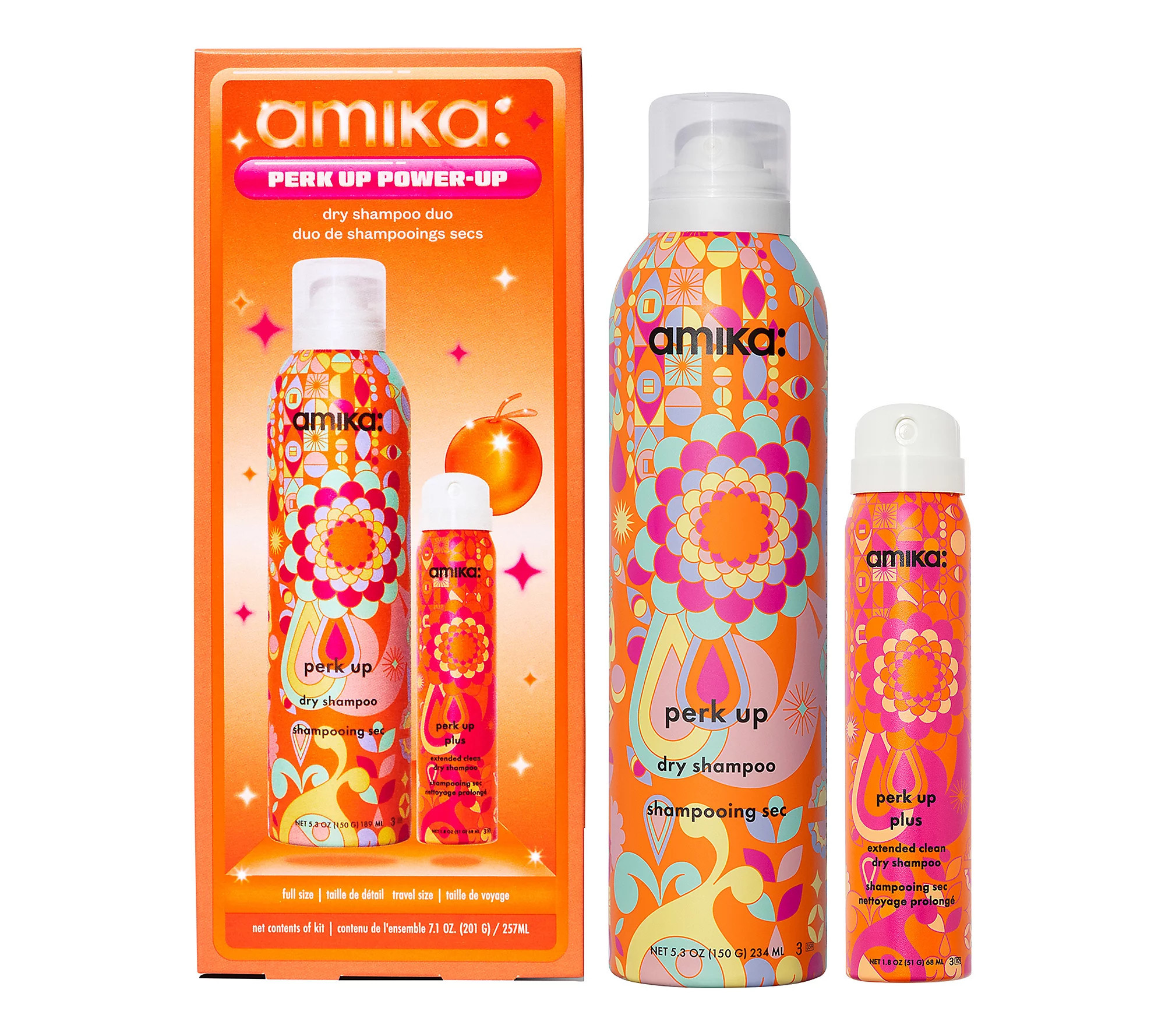 amika perk up power-up: dry shampoo duo | QVC
