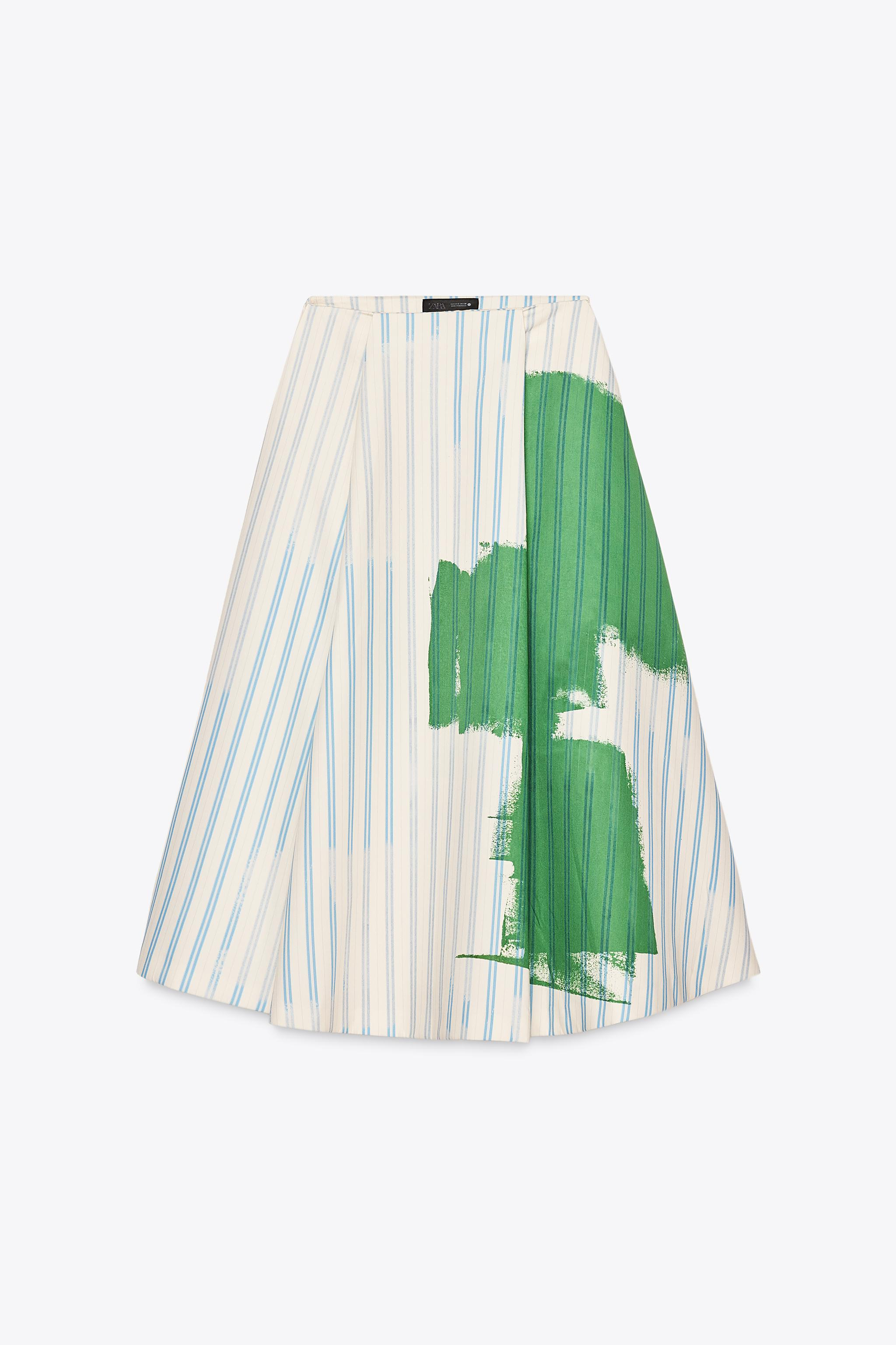 STRIPED PRINT SKIRT ZW COLLECTION | Zara US