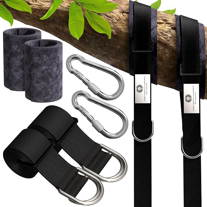 The Lion's Garden Tree Swing Straps Hanging Kit - Set of 2 Tree Strap for Swing, Adjustable 5-10 ... | Amazon (US)
