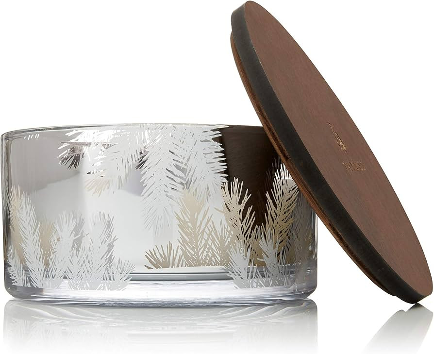 Thymes Frasier Fir Candles - Statement Collection - Silver with Pine Needle Design - Scented Cand... | Amazon (US)
