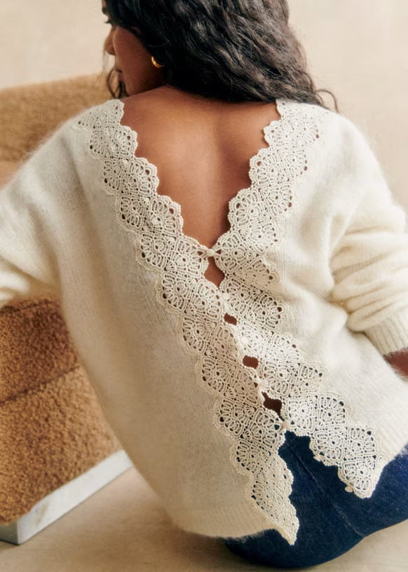 Pull Astride - Ecru - Kid mohair - Sézane | Sezane Paris