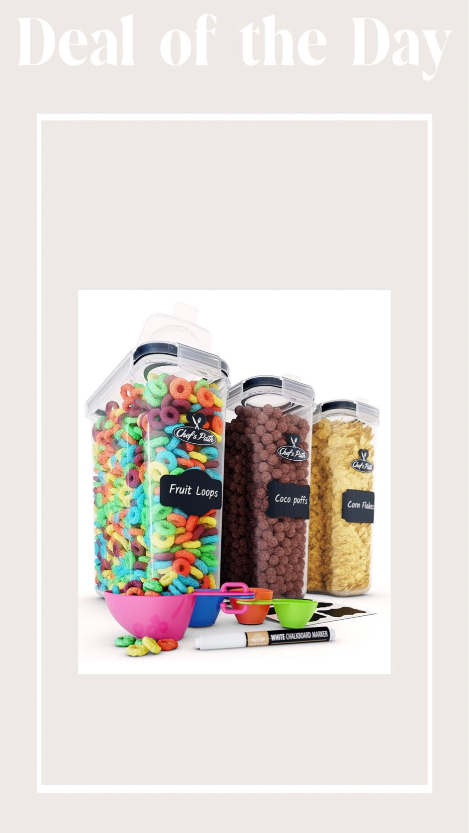 Amazon lightening deal! $16/3-pack cereal storage containers. #homeorganization # kitchen #amazondeal #founditonamazon #pantryorganization 

#LTKFind #LTKsalealert #LTKhome