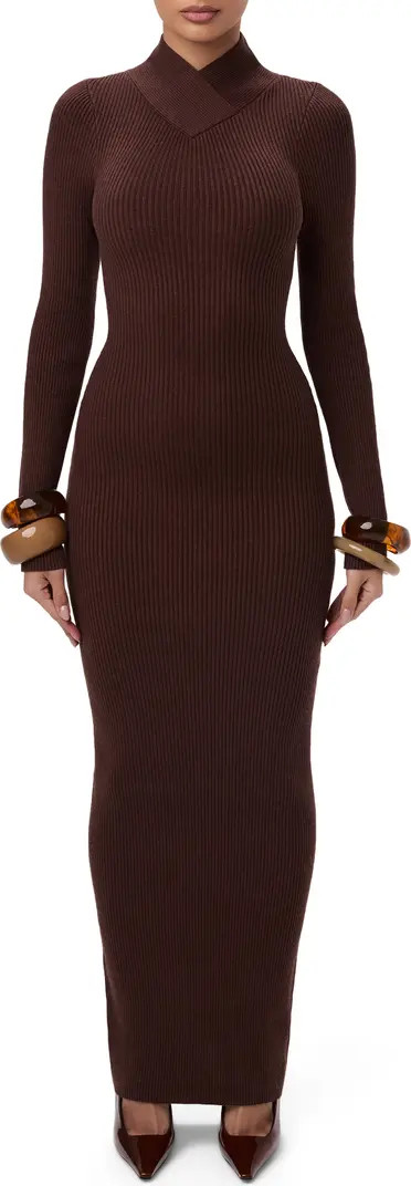 Naked Wardrobe Rib Long Sleeve Body-Con Sweater Dress | Nordstrom | Nordstrom