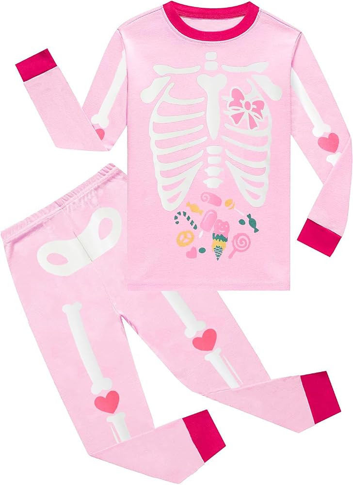 Little Hand Toddler Boys Pajamas Skeleton PJs Glow in The Dark Sleepwear Pant Sets Kids Jammies | Amazon (US)