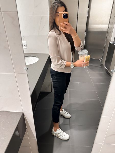 Monday work outfit ✨ almost snoozed and worked from home this morning but got my butt up and started the week off strong with this cute cropped blazer, healthy breakfast and my large iced latte ☕️ 💪🏽✨ 

Petite work outfit, petite work pants, cropped blazer, blazer work look, petite workwear, 9-5 work outfit, business casual looks, business casual outfits, smart casual looks, smart casual outfits, 9-5 business casual, business casual outfit, smart casual, workwear, work pants, trousers, blazer, petite blazer, aritzia looks

#LTKshoecrush #LTKworkwear #LTKstyletip