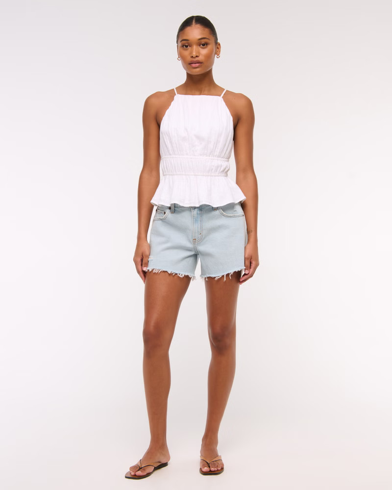 Curve Love Mid Rise A-Line Short | Abercrombie & Fitch (US)