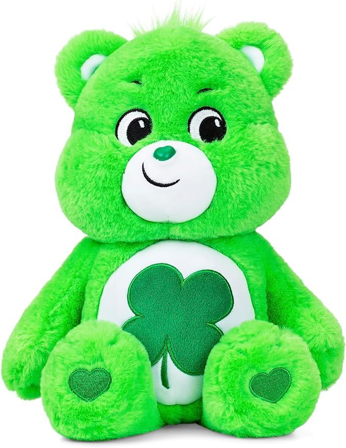 Care Bears Good Luck Bear Stuffed Animal, 14 inches , Green | Amazon (US)