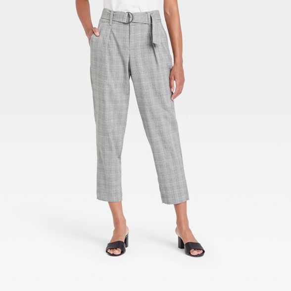 Women's High-Rise Tapered D-Ring Belted Ankle Pants - A New Day™ | Target
