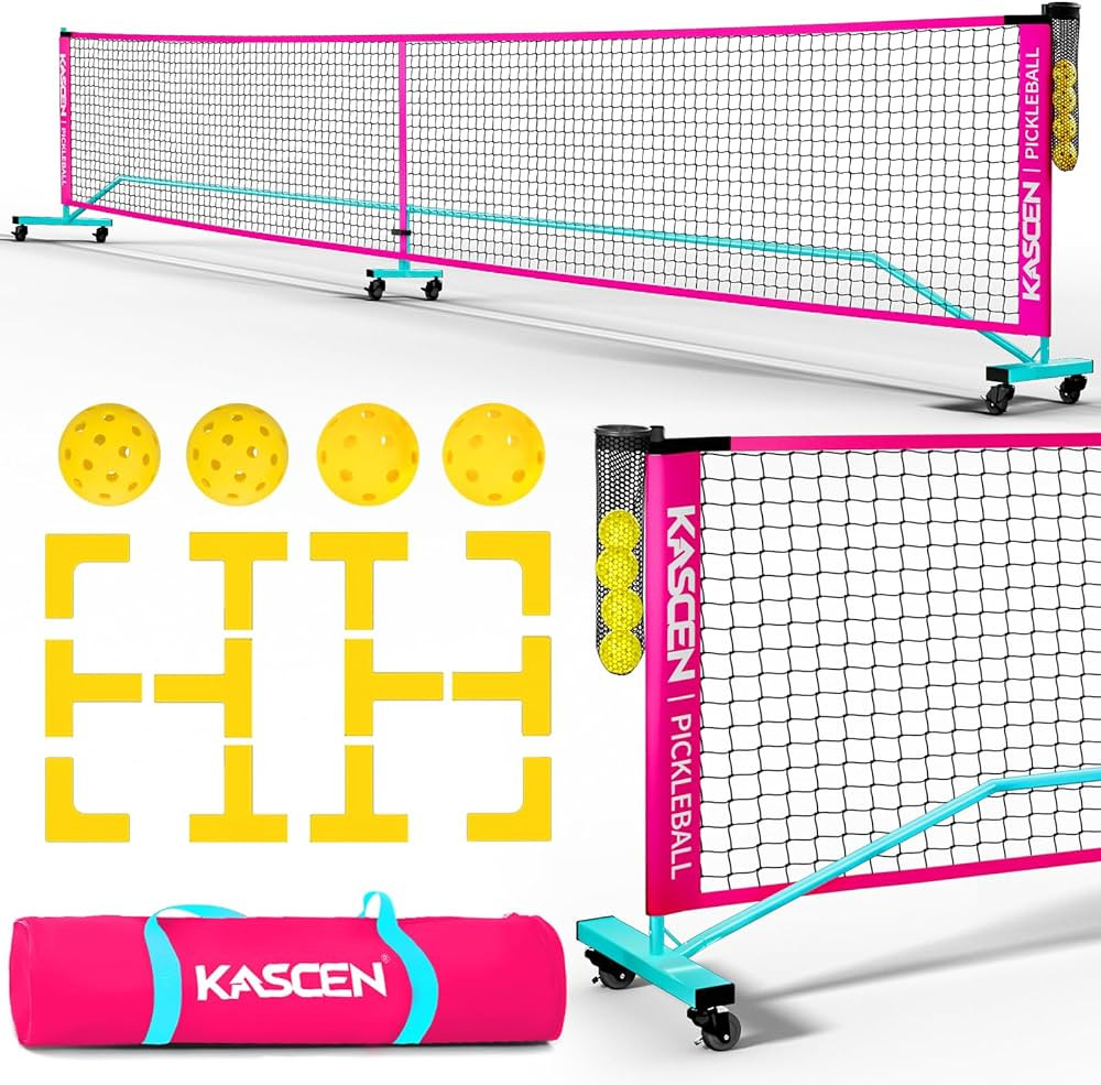 KASCEN Portable Pickleball Net for Driveway - 22FT Official Regulation Size Pickleball Nets with ... | Amazon (US)