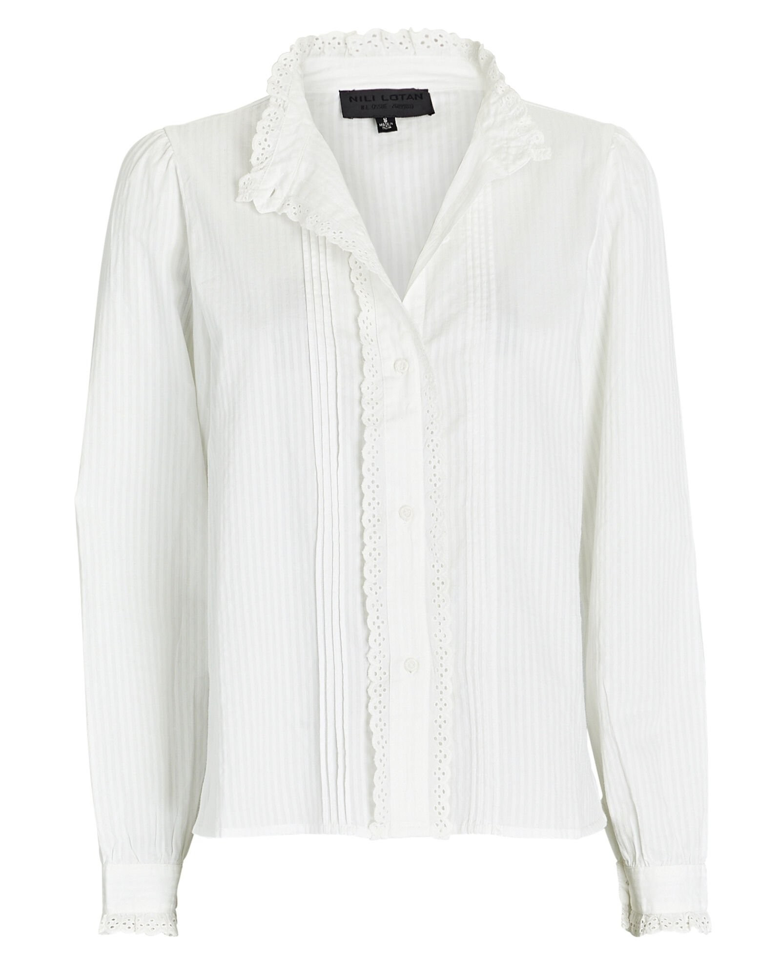 Thea Ruffled Poplin Shirt | INTERMIX