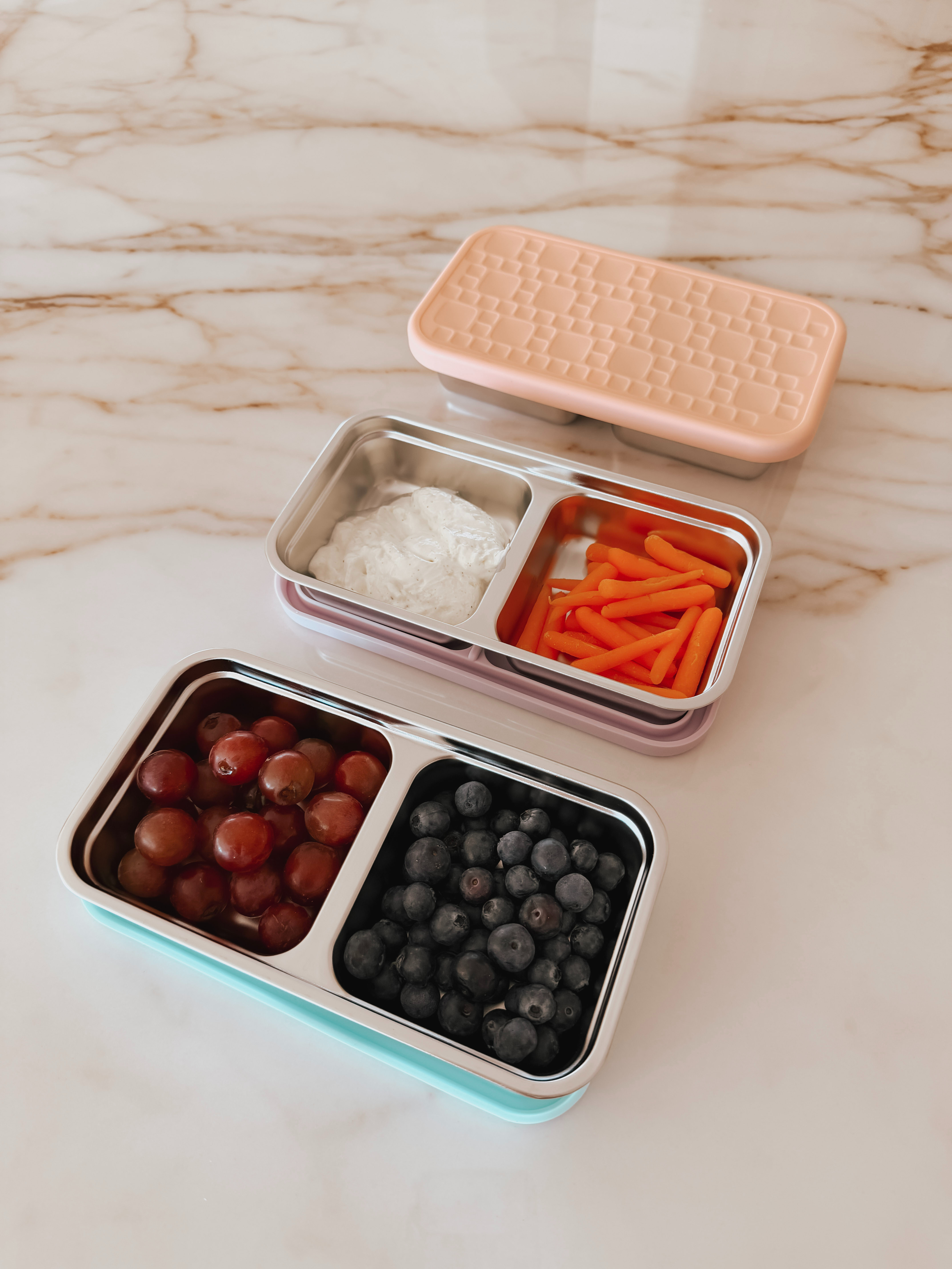 These stainless steel snack trays with silicone lids, dishwasher safe, leak-proof, and I love that they’re a safer alternative to plastic for snacks and food storage. 

 #LTKfoodie #LTKHome