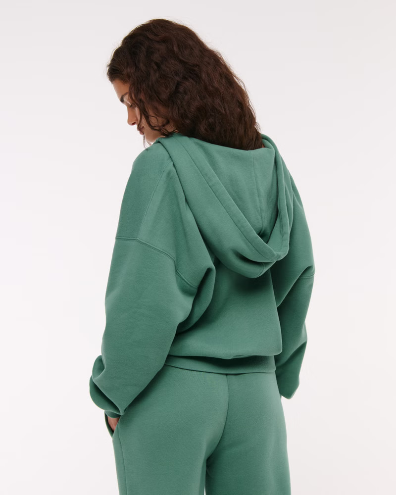 Women's Essential Sunday Hooded Full-Zip | Women's Tops | Abercrombie.com | Abercrombie & Fitch (US)