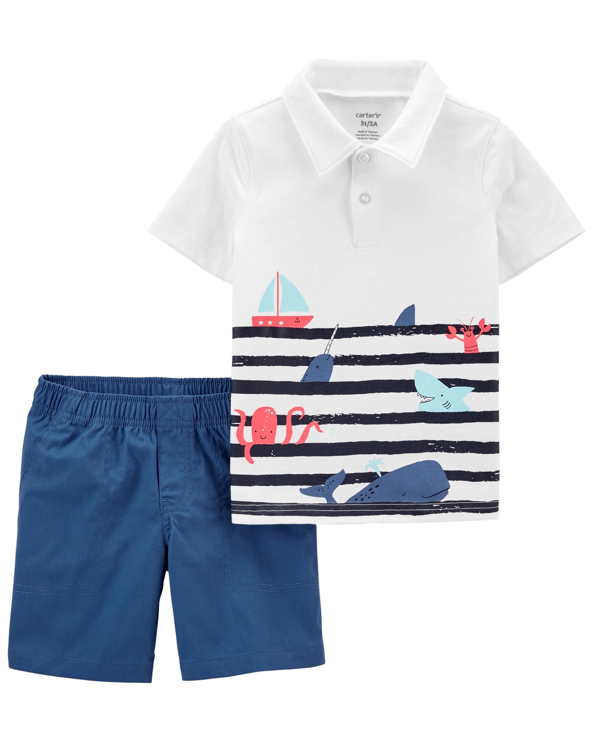 2-Piece Jersey Polo & Short Set | Carter's