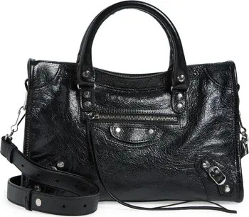 Small Le City Crinkle Leather Top Handle Bag | Nordstrom