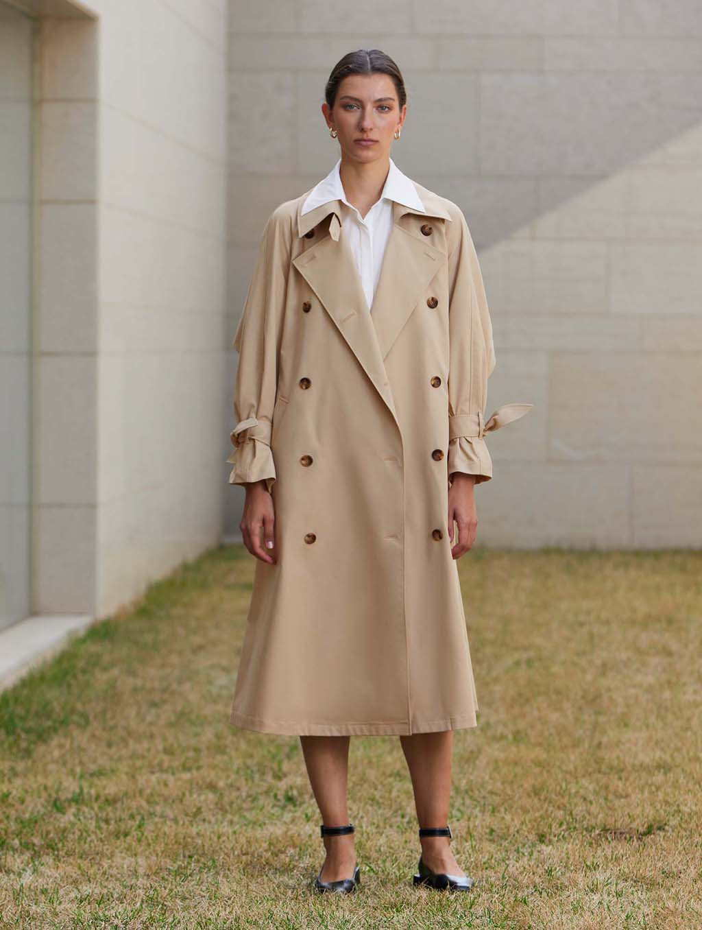 Trench Coat & Shirt Dress Set | Lattelierstore