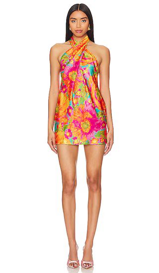 Jasmine Halter Mini Dress in Miss Malibu | Spring Break Outfit | Summer Party Dress #LTKU #LTKtravel | Revolve Clothing (Global)