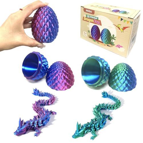 2 Pack Dragon Eggs with Dragon Inside, Dragon Egg Fidget Toy, 3D Dragon Eggs with Dragon Inside, Mystery Dragon Egg, 3D Printed Dragon Egg, Stocking Easter Basket Stuffers | Amazon (US)