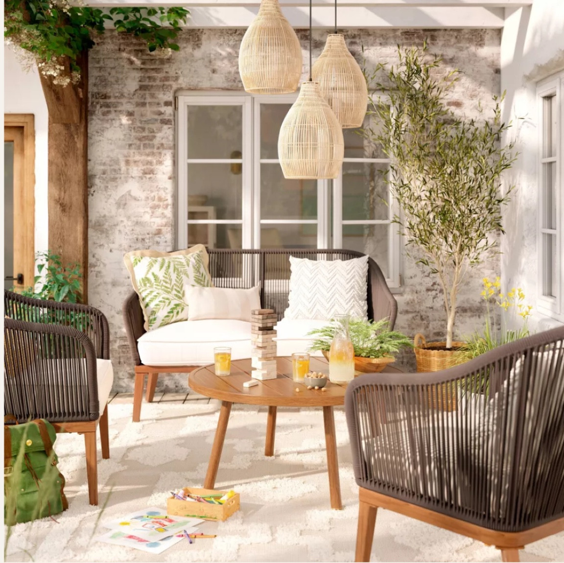 Modern black patio furniture 

#LTKhome #LTKSeasonal #LTKFind