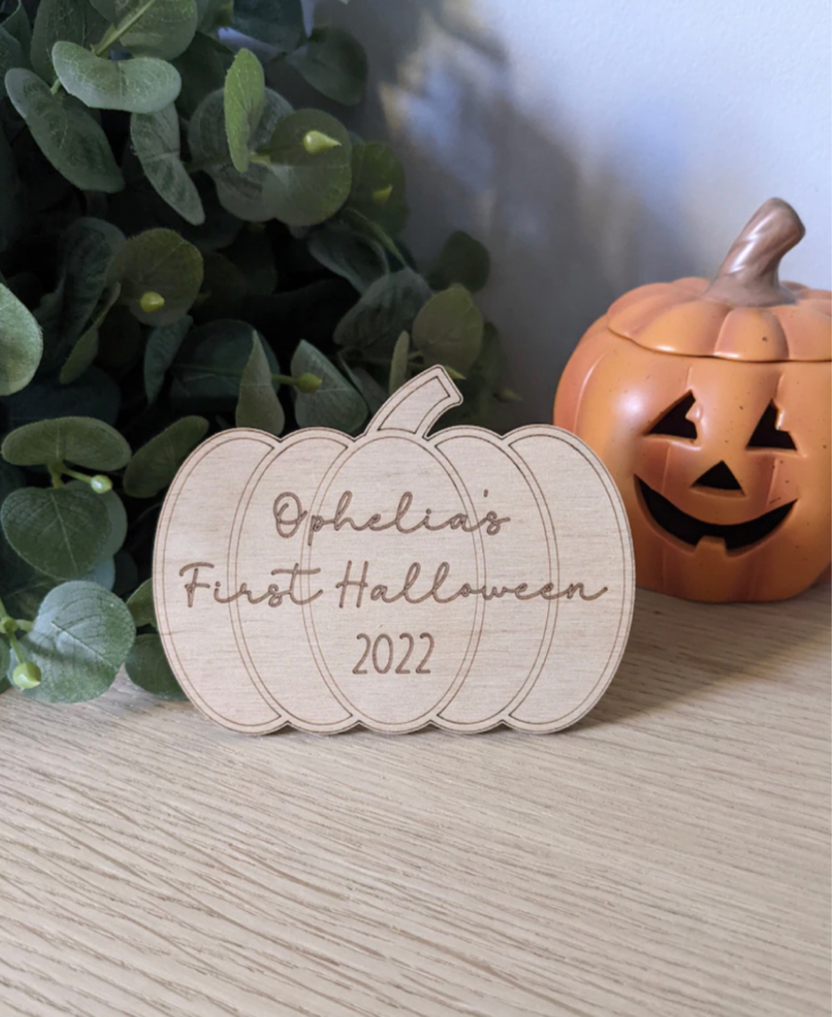 Personalised Baby's First Halloween Pumpkin Photo Prop 

#LTKfamily #LTKSeasonal #LTKHalloween