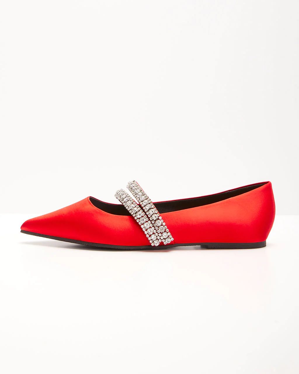 Spellbound Rhinestone Pointed Flats | VICI Collection